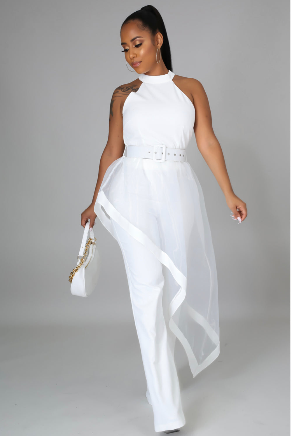 Pure White Pant Set